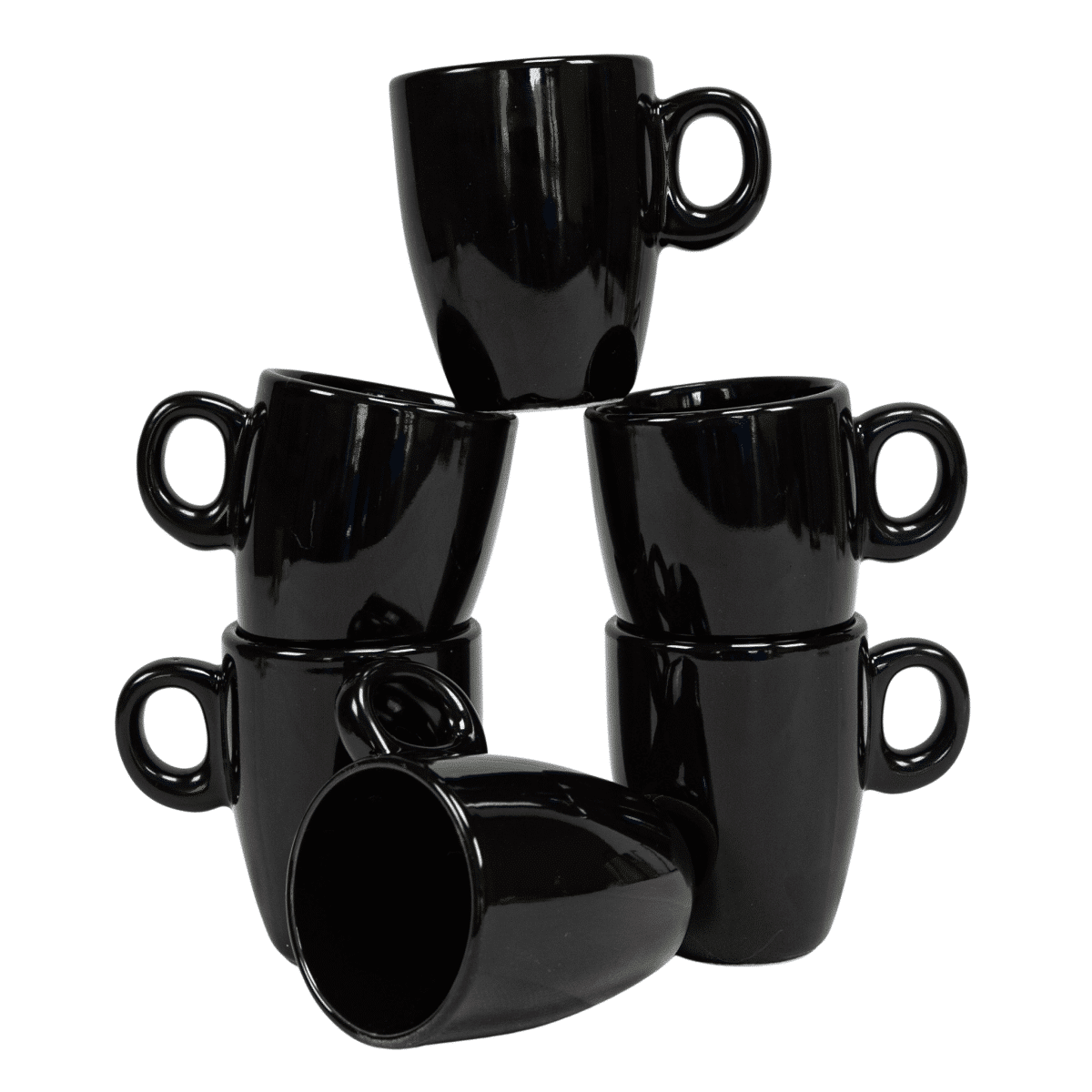 6 darabos Cesiro szett: Fekete, 90 ml-es eszpresszo csésze